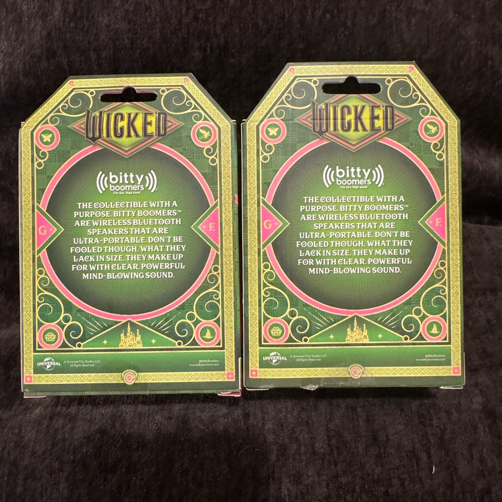 New NWT Unique Rare Lot Of 2 Wicked Wizard Of Oz Bitty Boomer Bluetooth Speakers - Picture 5 of 7